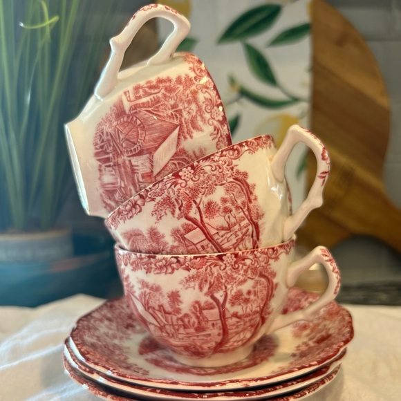 Johnson Brothers Other - Vintage Johnson Brothers Mill Creek China Tea Cups/saucers